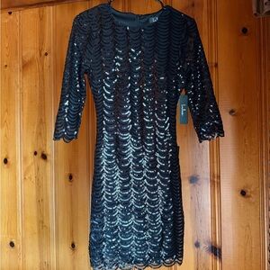 Lulus Star Dust Black Sequin Bodycon Dress